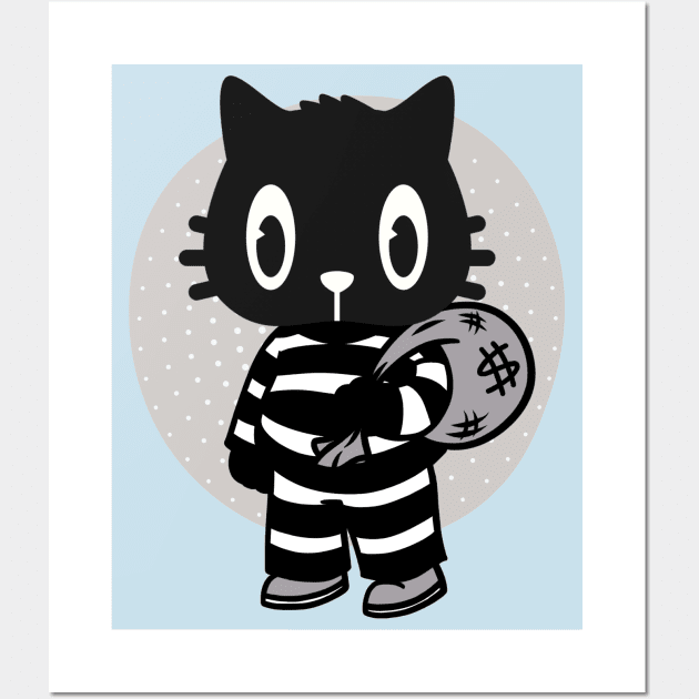 Cat Burglar Wall Art by VultureVomitInc